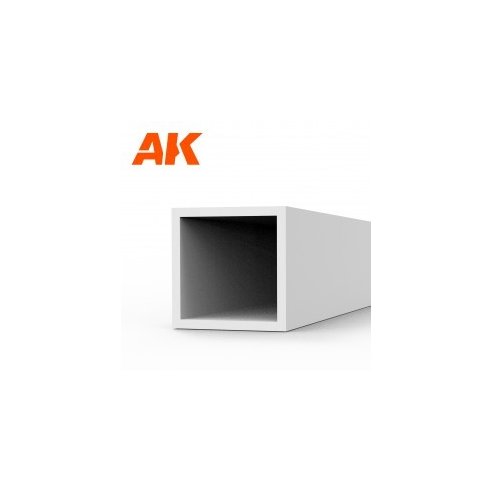 AK INTERACTIVE Square hollow tube 4.00x350mm (0,7mm) - STYRENE STRIP