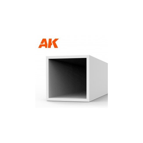 AK INTERACTIVE Square hollow tube 5.00x350mm (0,7mm) - STYRENE STRIP