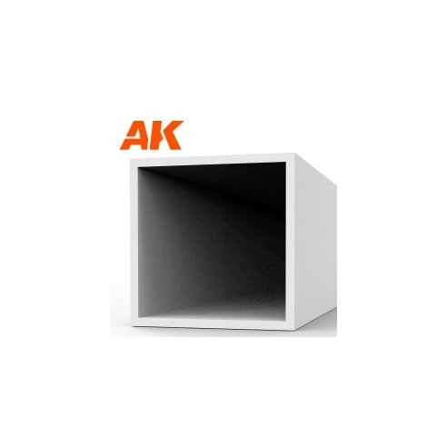 AK INTERACTIVE Square hollow tube 6.00x350mm (0,7mm) - STYRENE STRIP