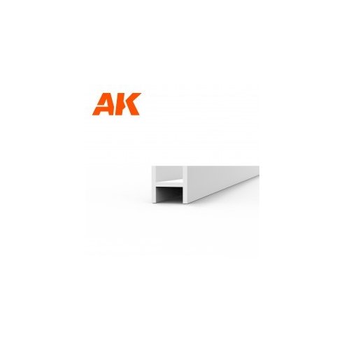 AK INTERACTIVE Beams H Shape 2.5 x 2.5 x 350 mm x 4 units - STYRENE