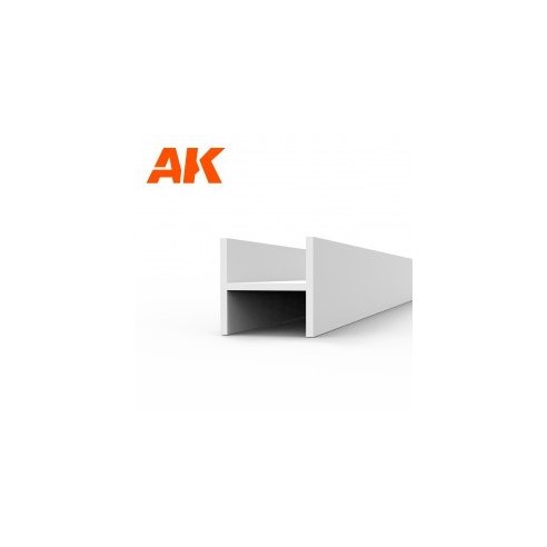 AK INTERACTIVE Beams H Shape 4.0 x 4.0 x 350 mm x 3 units - STYRENE