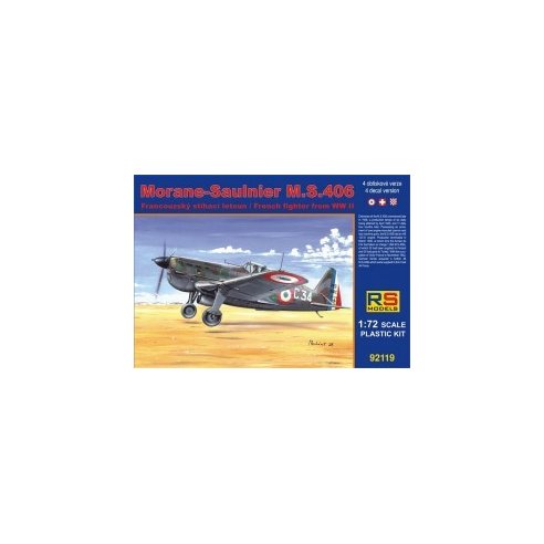 RS MODELS 1/72 Morane Saulnier MS.406 France (4 decal v. for France, Switzerland, Croatia)