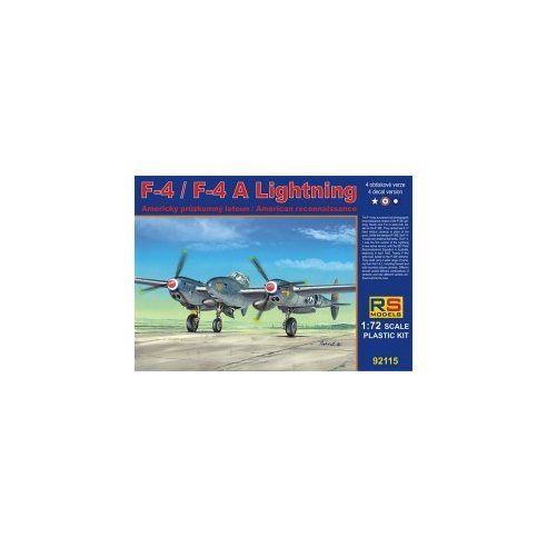 RS MODELS 1/72 F-4/F-4A Lightning 4 decal v. for USA, France, Australia with resin parts