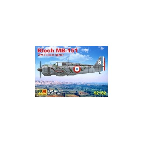 RS MODELS 1/72 Bloch MB-151 (4 decal v. for France, Greece, Germany) Resin parts