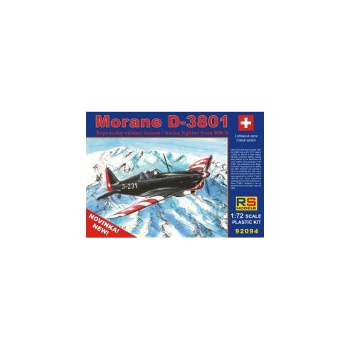 RS MODELS 1/72 Morane D-3801 (3 decal v. for Switzerland)