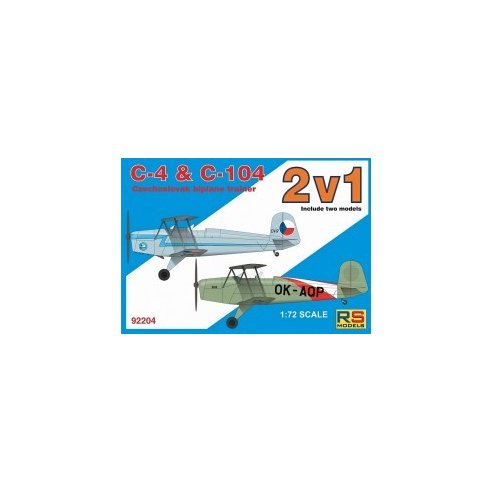 RS MODELS 1/72 C4 + C104 double kit (2 decal v. for Czechoslovakia) Photoetched Parts