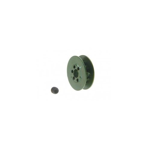 MSC COMPETICION Traction pulley 11 tooth. for 3/32". axles and M2 screw fixing. aluminum green anodized