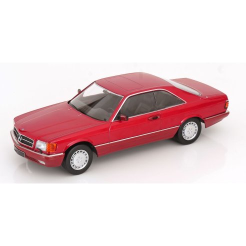 KK-Scale MERCEDES 500 SEC C126 RED METALLIC 1985 1/18