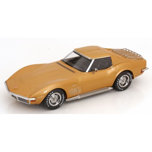 KK-Scale CHEVROLET CORVETTE C3 GOLD METALLIC 1972 WITH REMOVABLE ROOF PARTS 1/18