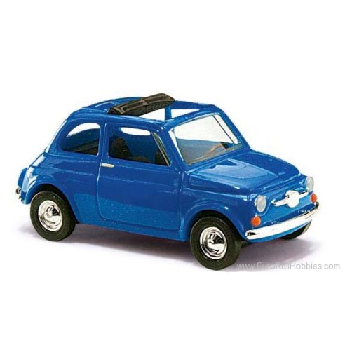 BUSCH  FIAT 500 BLUE TETTUCCIO APERTO