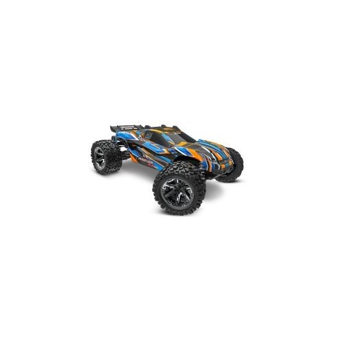 Traxxas 1/10 Rustler 4WD VXL-3S Extreme HD TSM TQi Stadium Truck - Arancio