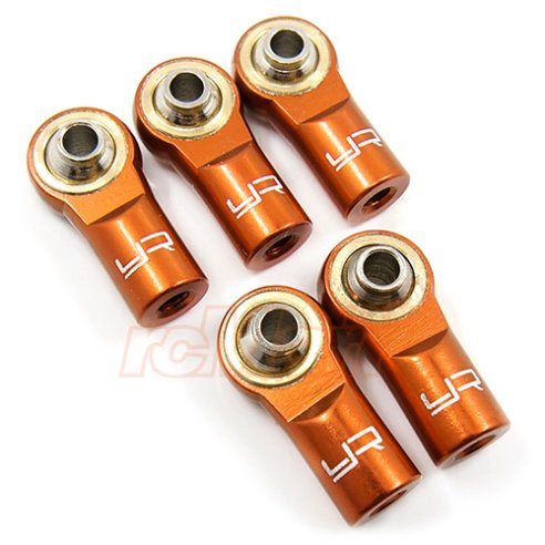 Yeah Racing Aluminum M3 Rod Ends (5pcs) ORANGE