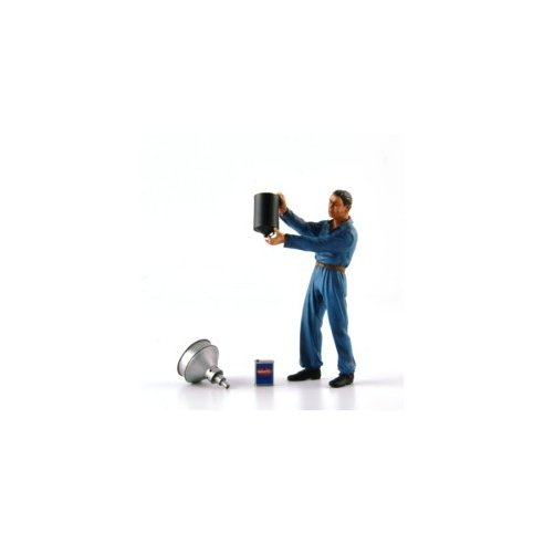 LE MANS MINIATURES Lucien, refueller with blue worksuits