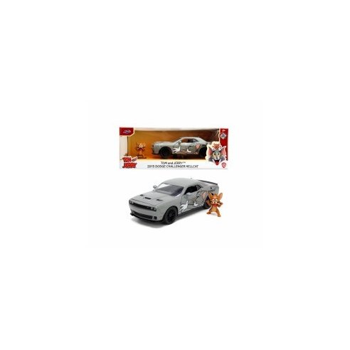 JADA Tom & Jerry 2015 Dodge Challenger Hellcat in scala 1:24 die-cast con personaggio