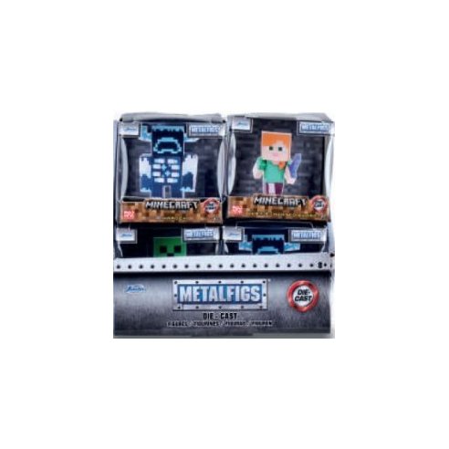 JADA Minecraft Personaggio cm.6,5 Personaggio Stilizzato Culture Pop In Display 12 pz. Il Display Contiene 3pz x Steve, Alex, Cr