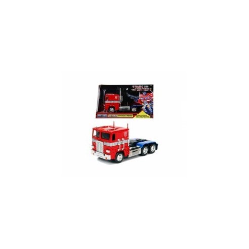 JADA Transformers G1 Optimus Prime in scala 1:24 die-cast, funzionamento a ruota libera, parti apribili