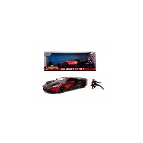 JADA Marvel Miles Morales 2017 Ford GT in scala 1:24 die-cast con personaggio