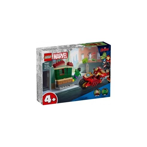 lego Super Heroes Marvel - Iron Man con moto e The Hulk