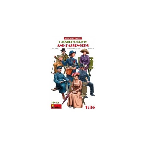 MINI ART 1/35 Omnibus Crew and Passengers include 6 figure e accessori