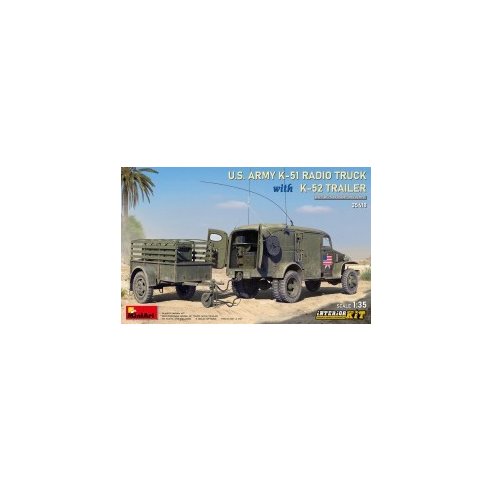 MINI ART 1/35 US Army K-51 Radio Truck with K-52 Trailer. Interior Kit