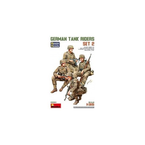 MINI ART 1/35 German Tank Riders Set 2. Resin Heads