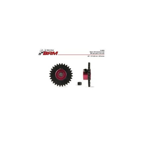 BRM MODEL CARS Nylon AW gear 28 teeth 15,6 mm Ø with M3 screw (1x)