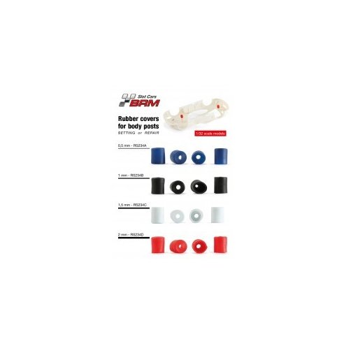 REVOSLOT Rubber covers for body post 4mm ? H1.5mm ? WHITE (x4)