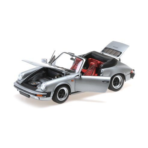 Minichamps PORSCHE 911 CARRERA 3.2 CABRIOLET GREY METALLIC 1983 1/18