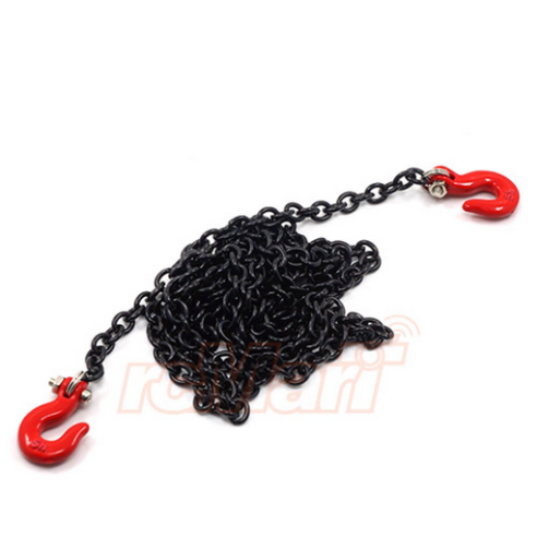 YA-0357BK CATENA NERA CON DOPPIO GANCIO