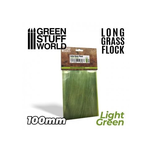 GSW3348 LONG GRASS FLOCK 100MM - COLOR LIGHT GREEN