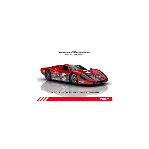 NSR FORD MKIV MARTINI RACING LIVERY RED #10 SW SHARK 21.5 EVO