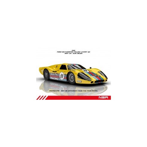 NSR FORD MKIV MARTINI RACING LIVERY YELLOW #11 SW SHARK 21.5 EVO