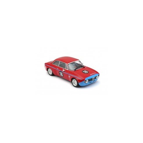 BRM MODEL CARS ALFA GTA - ALFA DELTA #18 - RED/BLUE - assembled with aluminum chassis - front CAMBER system