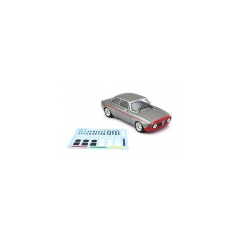 BRM MODEL CARS ALFA GTA - ALFA EDITION SILVER/RED - assembled with aluminum chassis - front CAMBER system