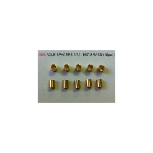 NSR Axle Spacers 3/32 .160"/4mm Brass (10pcs)