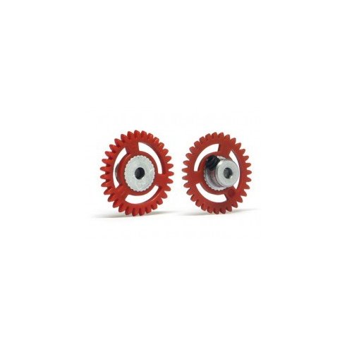 NSR 2mm Anglew Soft Plastic Gear 31t Red with Aluminium Hub 16''''