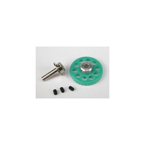 Scaleauto Nylon crown Gear 35th. M50 with 2xM2 screws for 3mm. Axle -green-