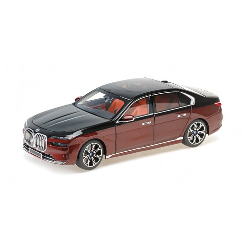 Minichamps BMW i7 BLACK METALLIC &amp; RED METALLIC 2022 1/18