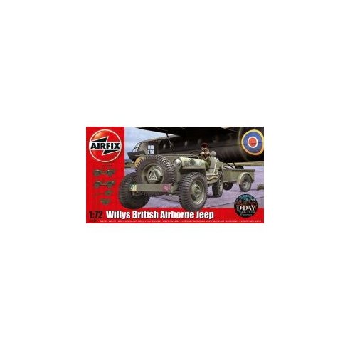 AirFix 1/72 Willys Jeep, Trailer & 6PDR Gun