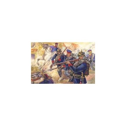 ICM 1/35 Prussian Line Infantry (1870-1871) (4 figures - officer on horse, 3 soldiers)