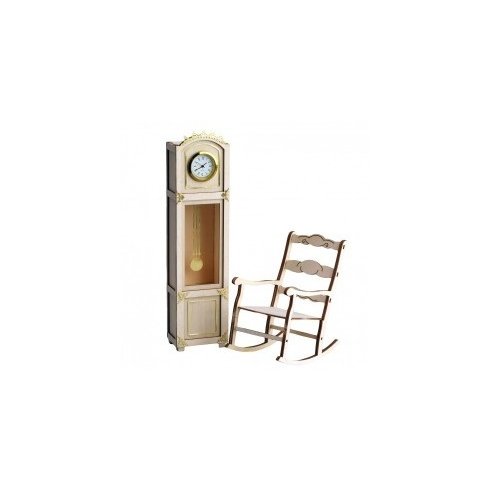 ARTESANIA LATINA Clock and Rocking Chair