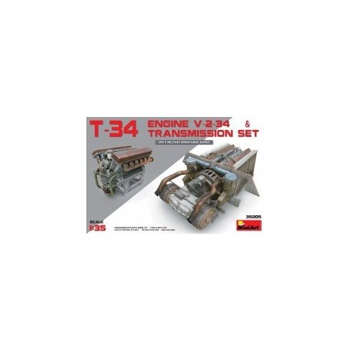 MINI ART 1/35 T-34 Engine (V-2-34) & Transmission Set