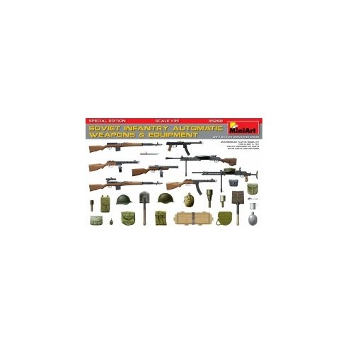 MINI ART 1/35 Soviet Infantry Automatic Weapons & Equipment.Special Edition (PE Parts)