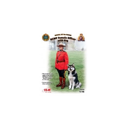 ICM 1/16 RCMP Female Officer with dog (100% new molds)