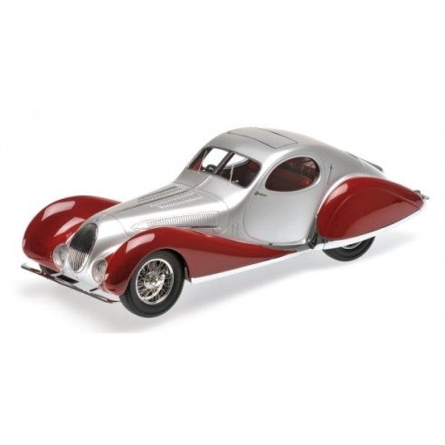 Minichamps TALBOT LAGO T150-C-SS COUPE&#039; 1937 SILVER &amp; RED 1/18