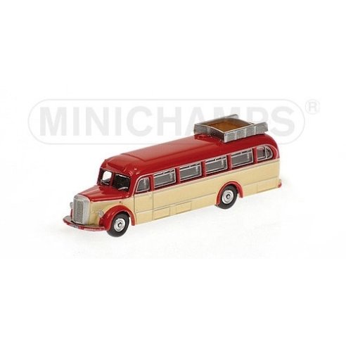 Minichamps BUS MERCEDES BENZ O 6600 1950 RED &amp; CREAM 1/160