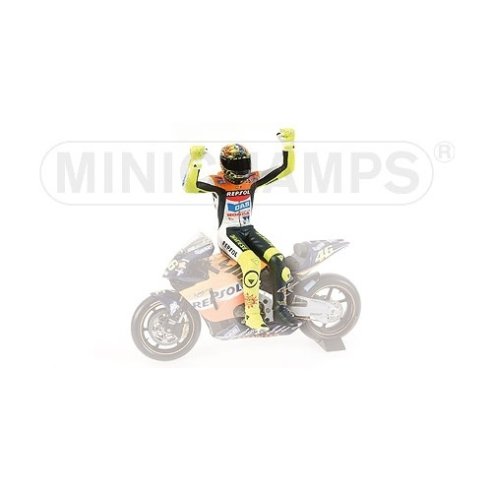 Minichamps PILOTA VALENTINO ROSSI 2002 WORLD CHAMPION MOTOGP 2002 1/12