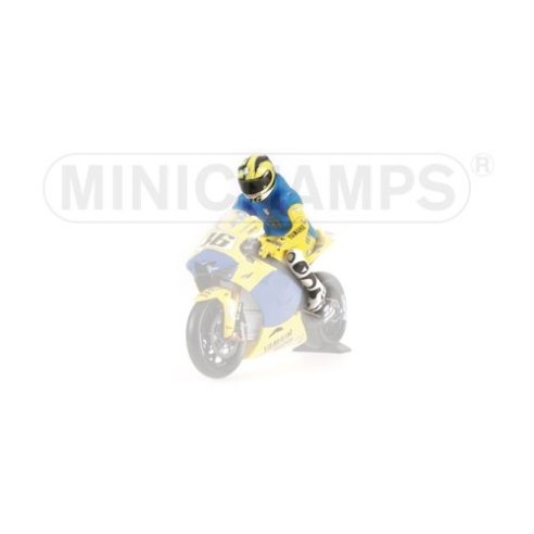 Minichamps PILOTA RIDING VALENTINO ROSSI COM MAGLIETTA MATERAZZI WINNER GP SACHSENRING 2006 1/12