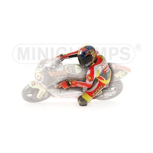 Minichamps PILOTA RIDING VALENTINO ROSSI IN POSIZIONE DI &#039;PIEGA&#039; WORLD CHAMPION 1999 1/12