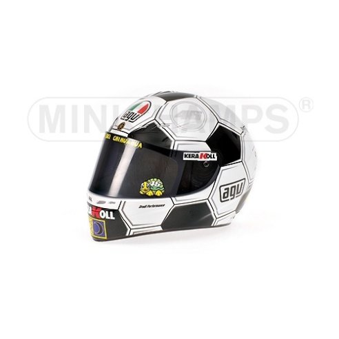 Minichamps CASCO HELMET AGV VALENTINO ROSSI MOTOGP BARCELLONA 2008 1/2